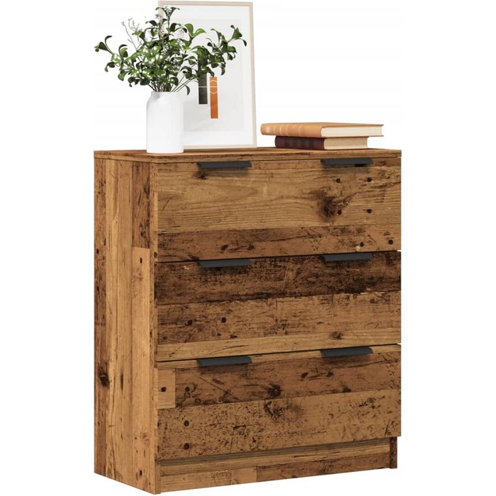 Aparador de madera de ingeniería envejecida 60x30x70 cm vidaxl