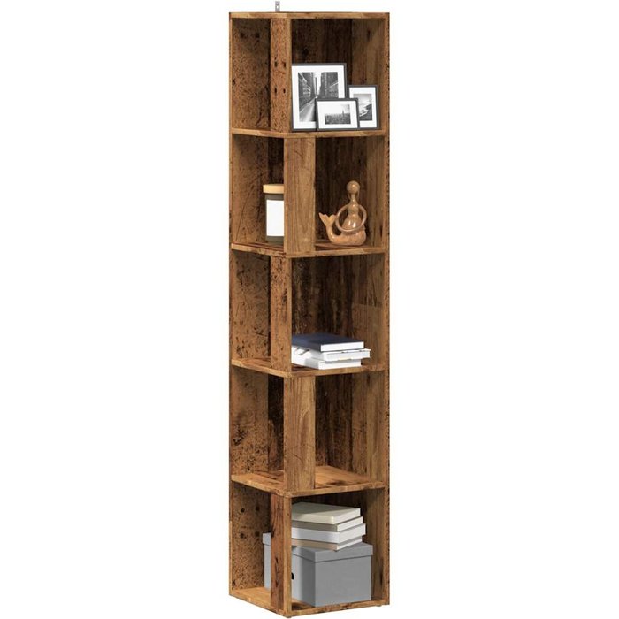 Mueble esquinero madera vieja 33x33x165 cm madera de ingeniería