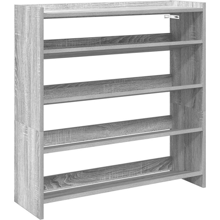Mueble zapatero madera contrachapada gris sonoma 80x25x81 cm