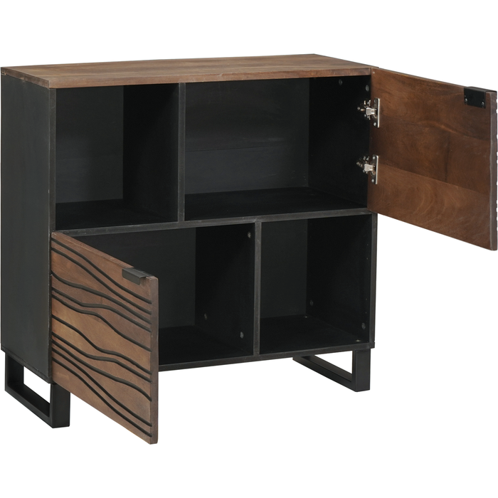 Aparador | gabinete 80x33.5x75 cm madera maciza mango cfw910114