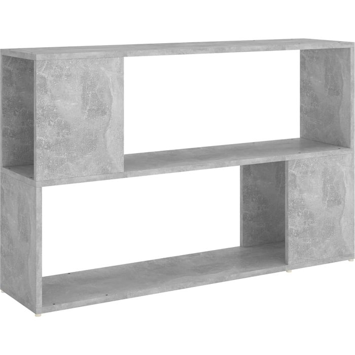 Librería de madera contrachapada gris hormigón 100x24x63 cm – comfortxl