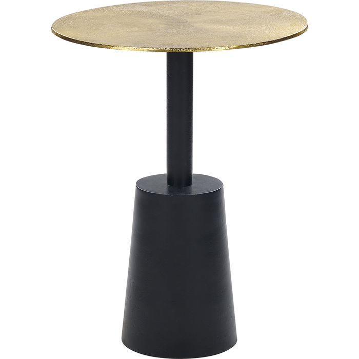 Beliani mesa auxiliar tanami metal dorado