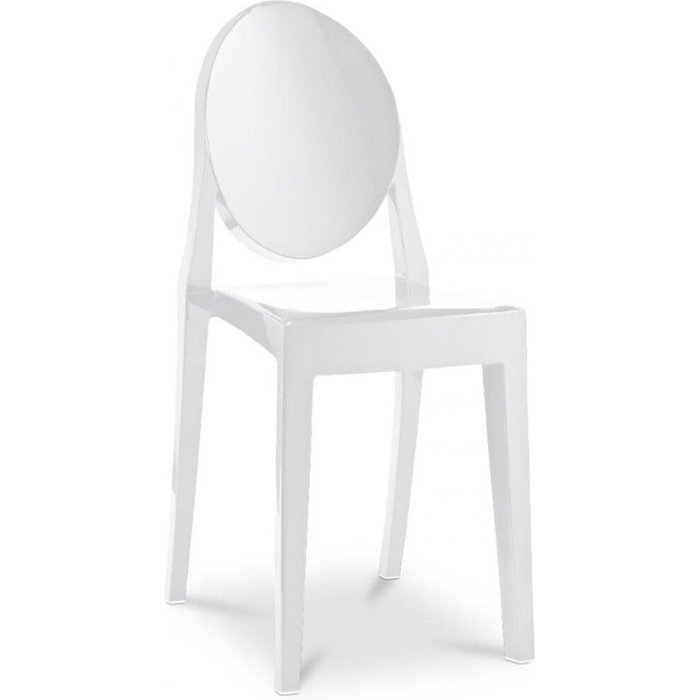 Silla louiva gris transparente-color blanco