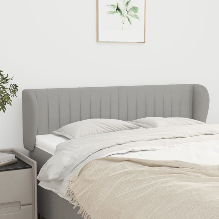 Cabecero de tela gris claro 147x23x78/88 cm - comfortxl