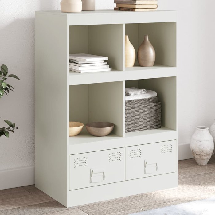 Aparador de acero blanco 67x39x95 cm vidaxl