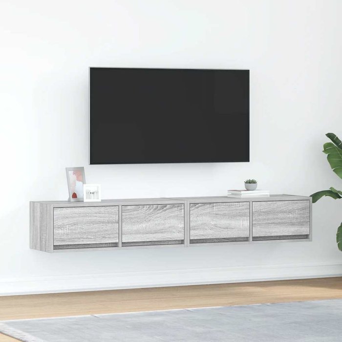 Muebles de tv 2 uds madera ingeniería gris sonoma 80x31x25,5 cm vidaxl