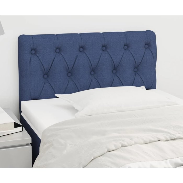 Cabecero azul 80x7x78/88 cm tela