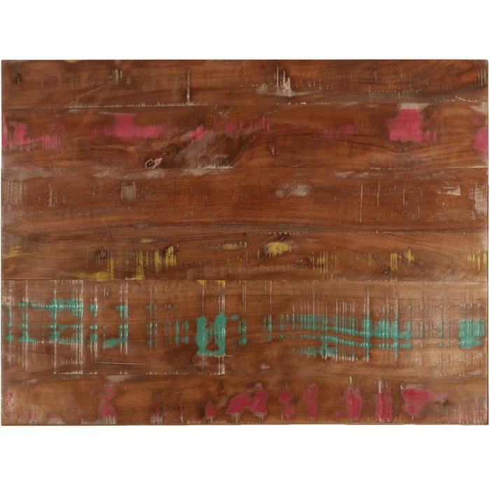 Tablero rectangular de 90x70x1,5 cm, fabricado en madera maciza reciclada.