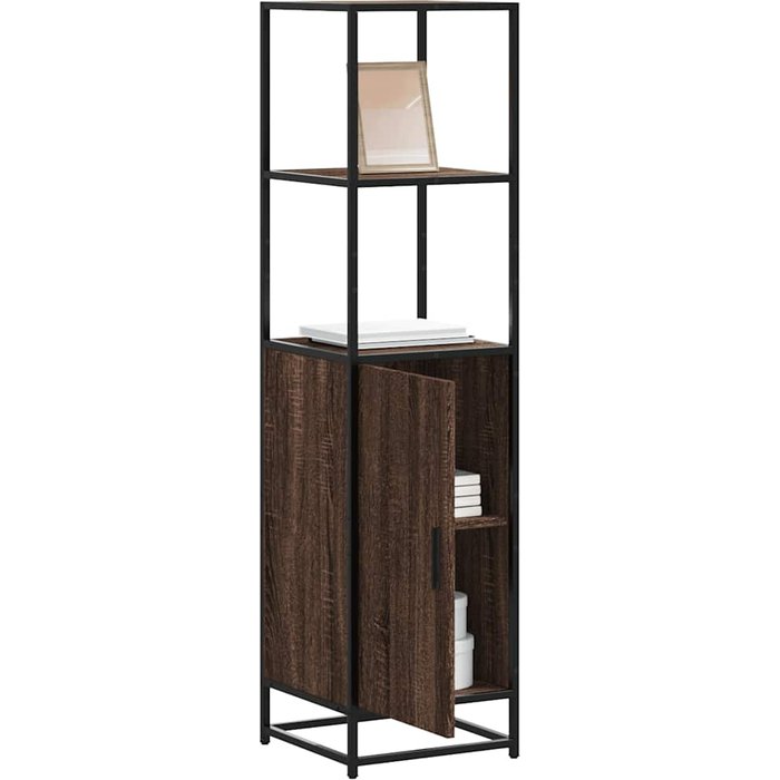 Maison exclusive - aparador alto madera ingeniería marrón roble 35,5x35x139cm