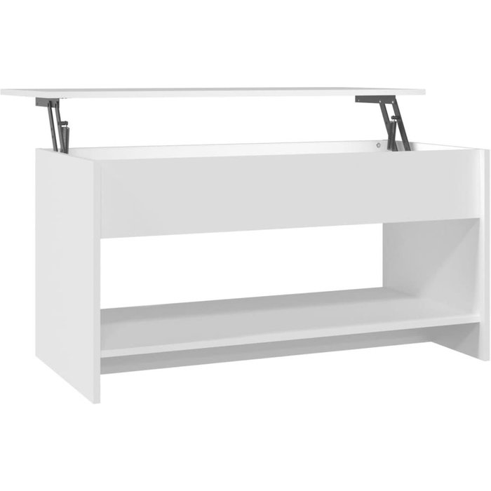 Mesa de centro madera de ingeniería blanco 102x50x52,5 cm - comfortxl