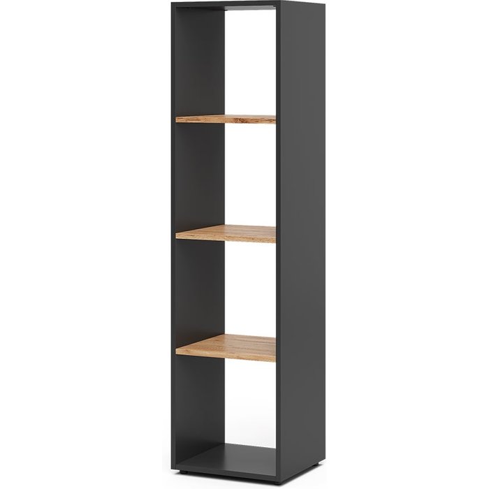 Vicco separador de ambientes ludus, antracita/roble dorado, 36.8 x 144.9 cm