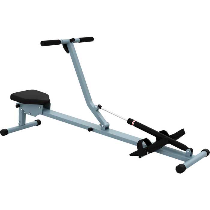 Máquina de remo lcd 12 niveles resistencia gimnasio casa 100kg 130x47x67cm gris