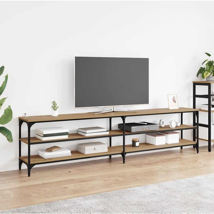 Mueble de tv de roble hecho a mano, 200 x 30 x 50 cm