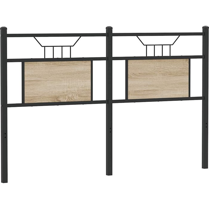 Cabecero de madera de ingeniería y acero roble sonoma 137 cm - comfortxl