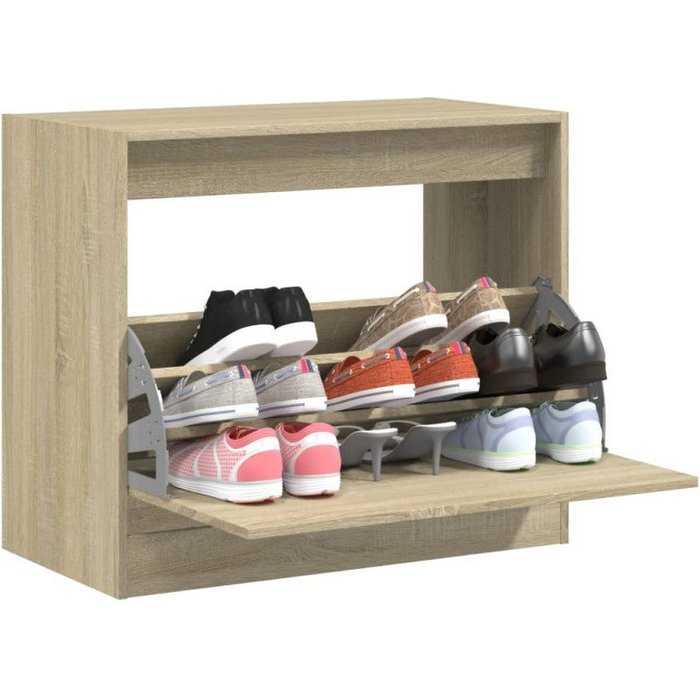 Vidaxl zapatero de madera de ingeniería roble sonoma 80x42x69 cm