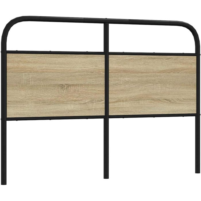 Cabecero roble sonoma 135 cm acero y madera contrachapada