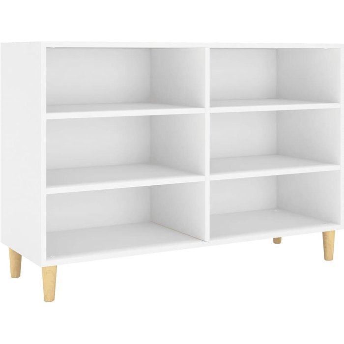 Aparador de madera de ingeniería blanco 103,5x35x70 cm - comfortxl