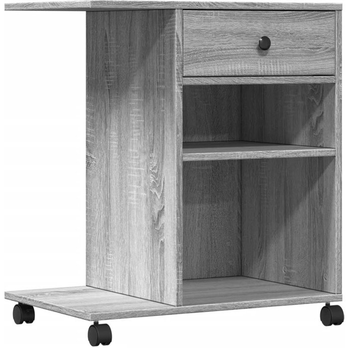 Soporte para impresora con ruedas gris sonoma 60x40x68,5 cm