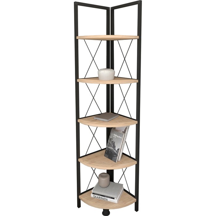 Venprodin - estanteria de metal esquinera 5 niveles 160x67x34 safir