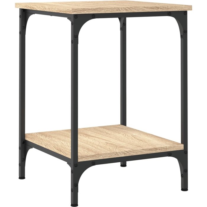 Mesa de centro madera de ingeniería roble sonoma 40x40x55 cm - comfortxl