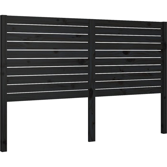 Cabecero de cama - mueble cabecero madera maciza de pino negro 156x4x100 cm