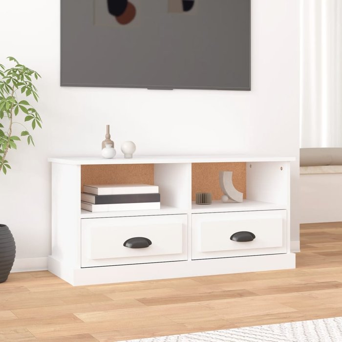 Maison exclusive - mueble para tv madera contrachapada blanco 93x35,5x45 cm