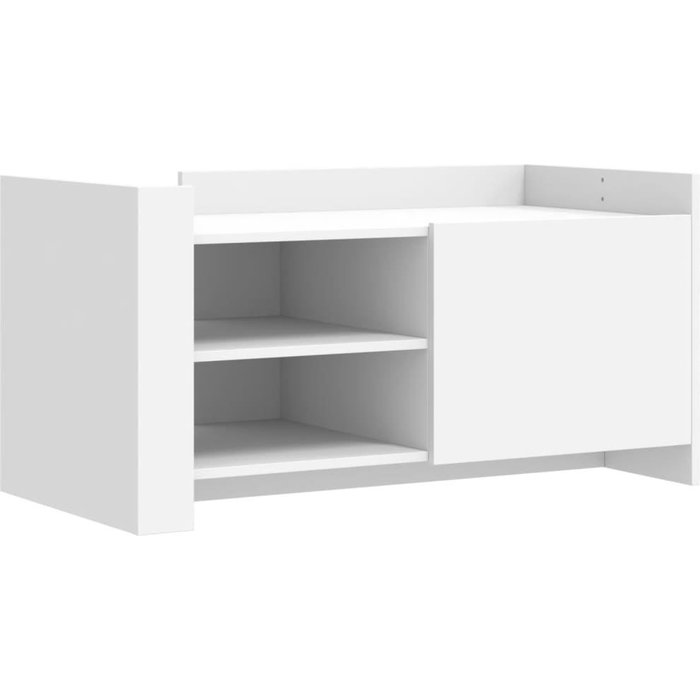 Mesa de centro de madera de ingeniería blanca 100x50x50 cm - comfortxl