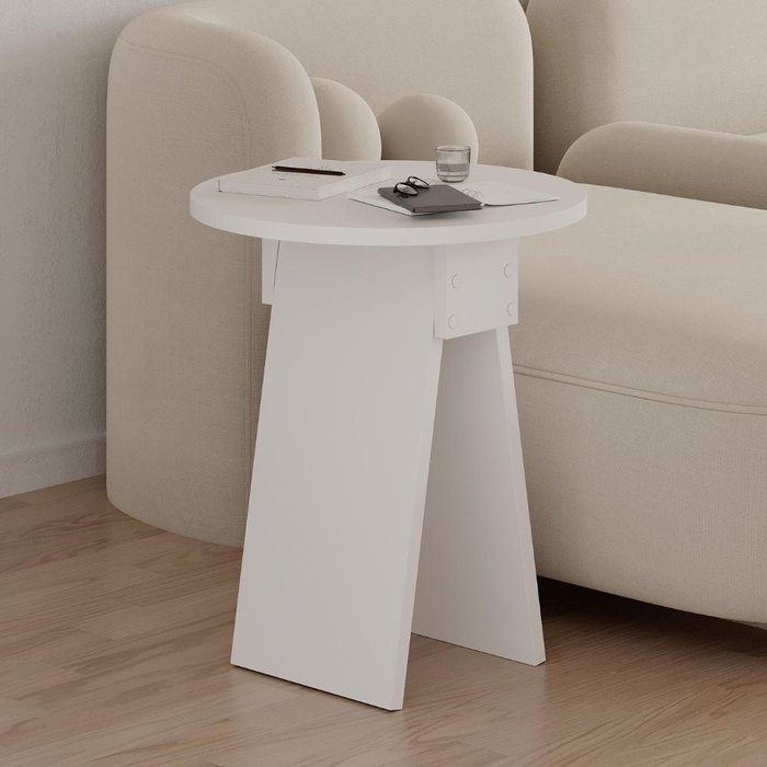 Mesa de centro chen 50x42x23.4 cm blanca