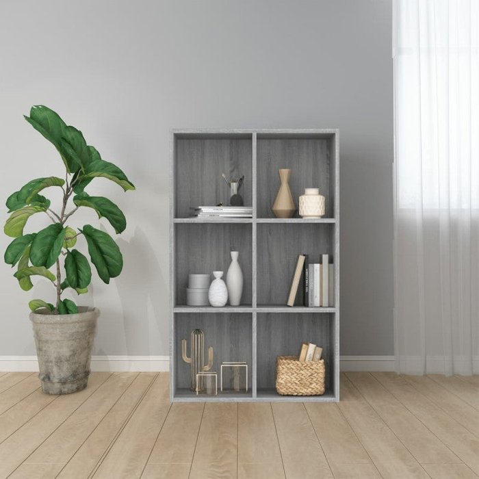 Vidaxl estantería/aparador madera contrachapada gris sonoma 66x30x98cm