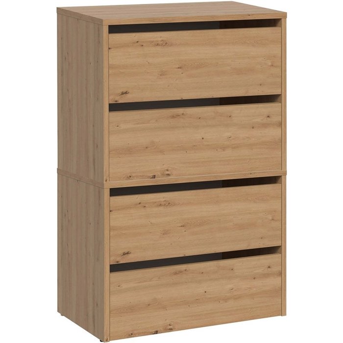 Monz - mueble zapatero modular - dimensiones 60x36x88cm - 4 puertas plegables