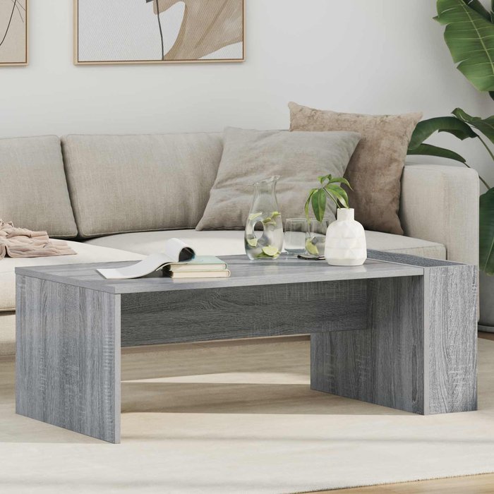 Mesa de centro sonoma grey, 95 x 50 x 34 cm, madera de ingeniería.