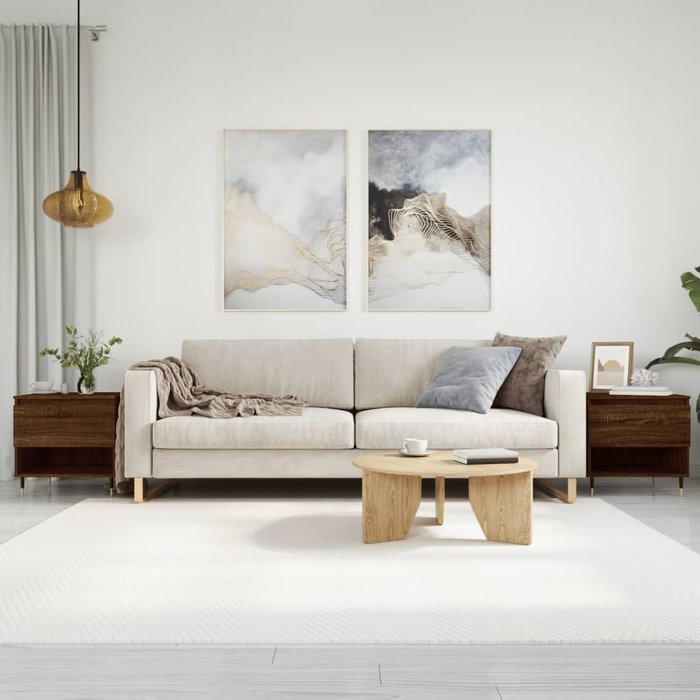 Mesas de centro, 2 unidades, roble marrón, 50x46x50 cm, madera de ingeniería.