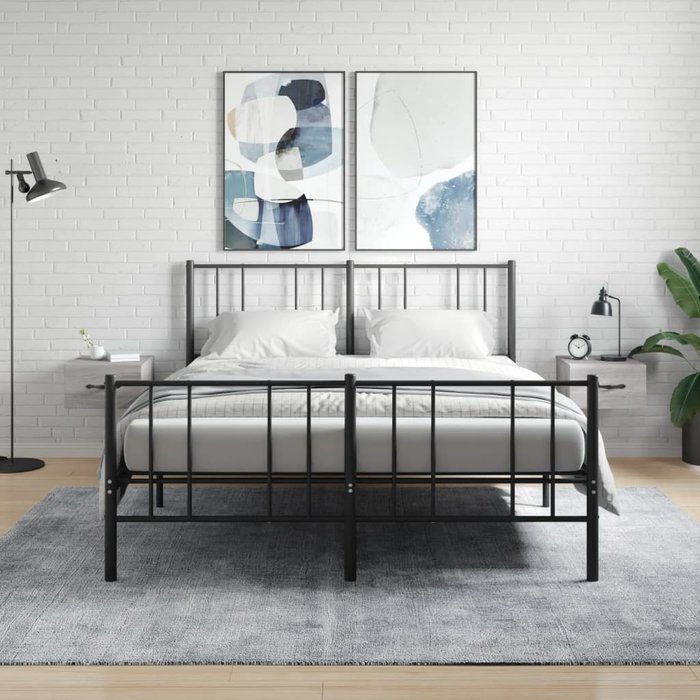 Maison exclusive - mesitas de noche de pared 2 uds color gris sonoma 35x35x20 cm