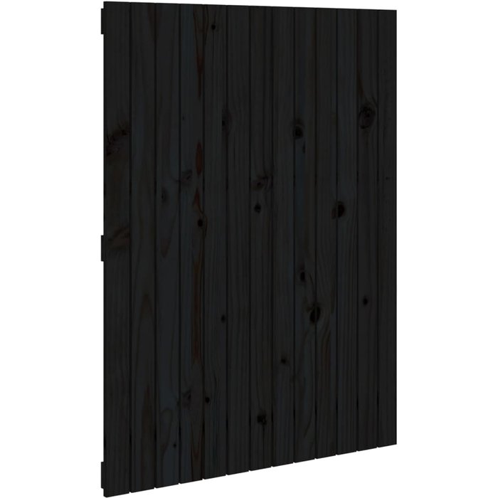 Cabecero de cama - mueble cabecero pared madera maciza pino negro 82,5x3x110 cm