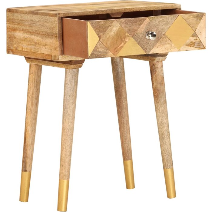 Mesita de noche 43 x 30 x 58 cm madera maciza de mango