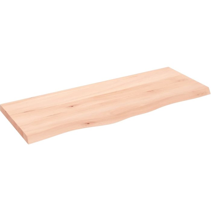 Estante de pared 100x40x(2-4) cm madera maciza de roble sin tratar