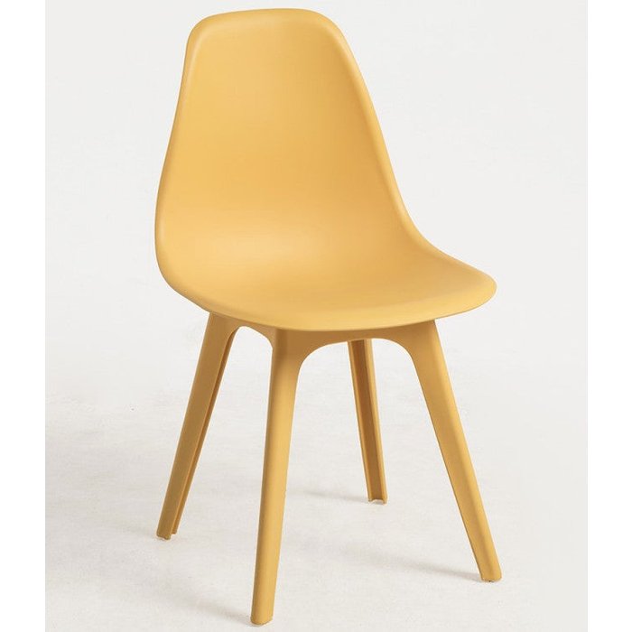 Silla brink de polipropileno amarillo - juego de 2