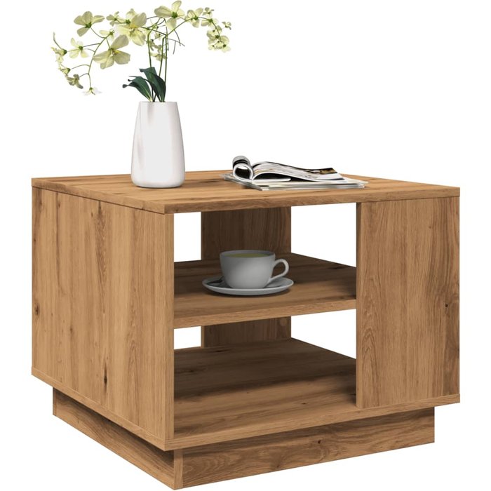 Maison exclusive - mesa de centro madera de ingeniería roble artisan 55x55x42 cm