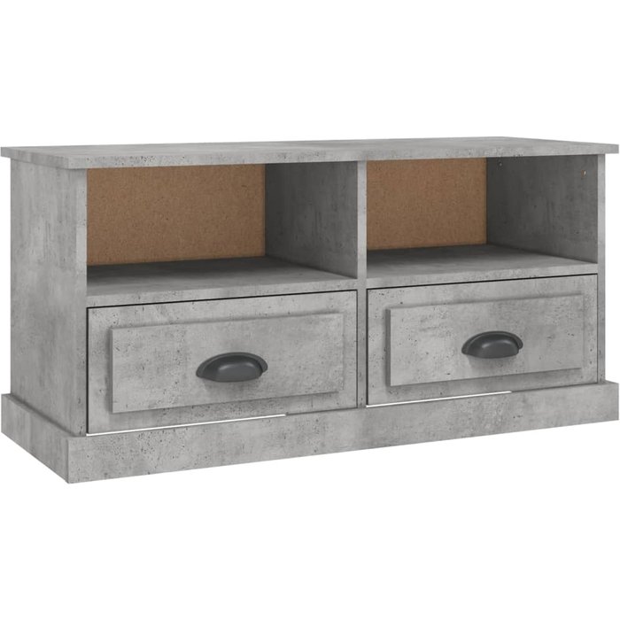 Mueble de tv de contrachapado gris hormigón 93x35,5x45 cm - comfortxl