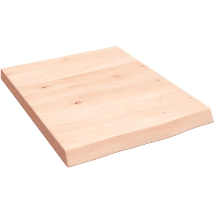 Estante de pared en madera maciza de roble sin tratar 40x50x(2-4) cm - comfortxl