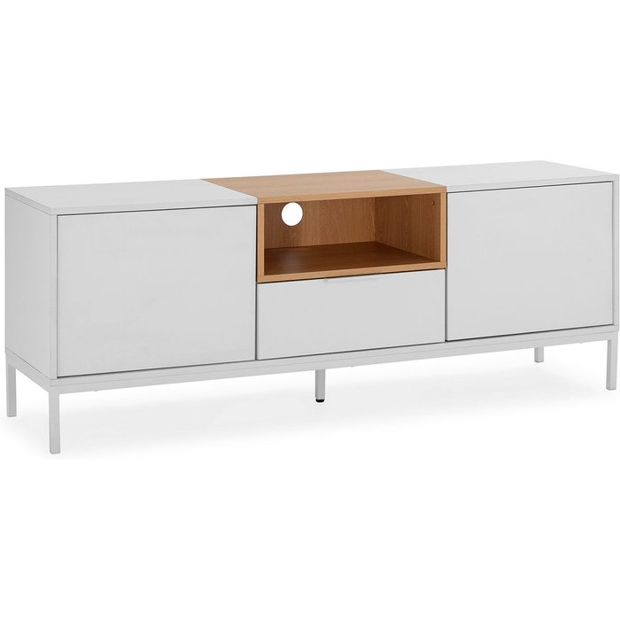 Mueble tv nieve 2 puertas 1 cajón blanco