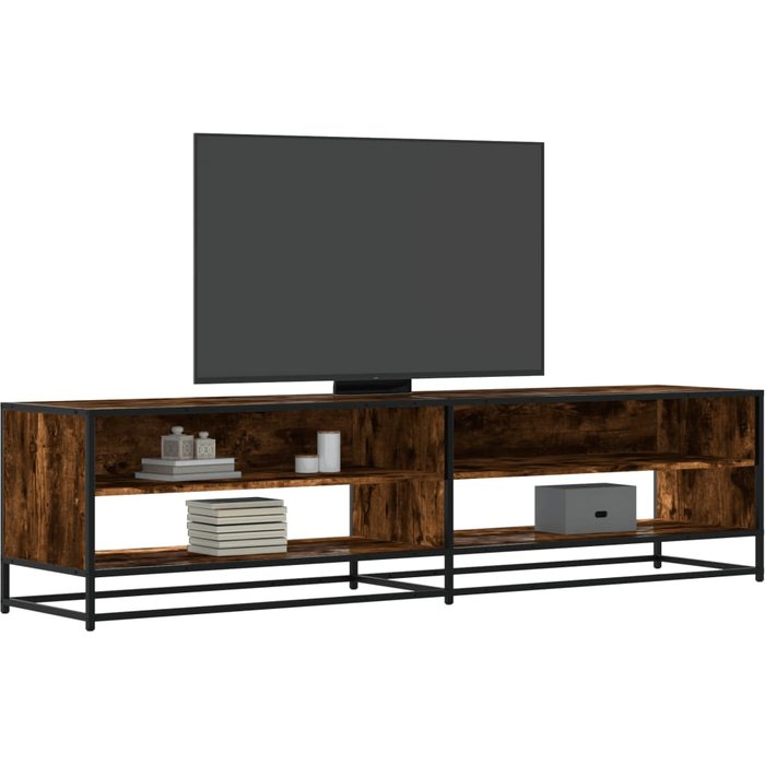 Mueble de tv madera de ingeniería roble ahumado 180,5x40x46 cm vidaxl