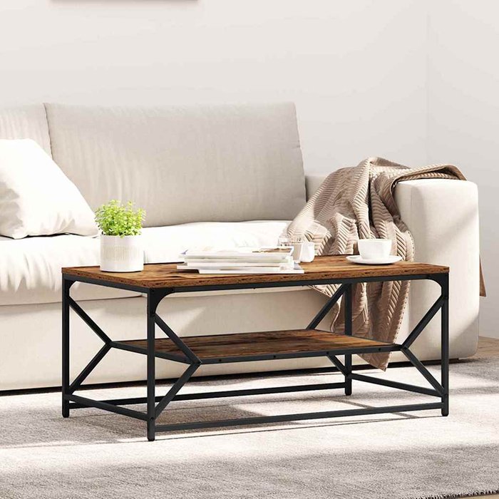 Mesa de café madera vieja 90 x 50 x 40 cm