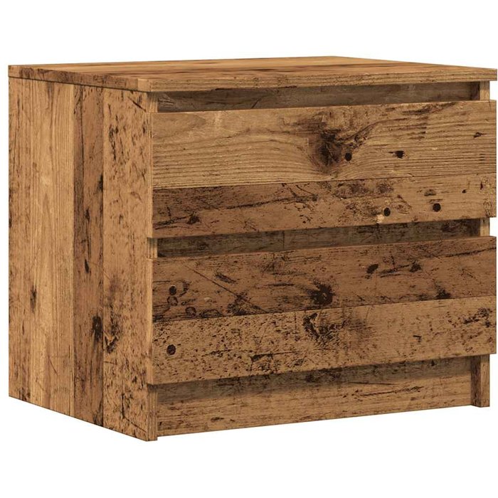 Mesita de noche madera de ingeniería envejecida 50x40x43.5 cm - comfortxl