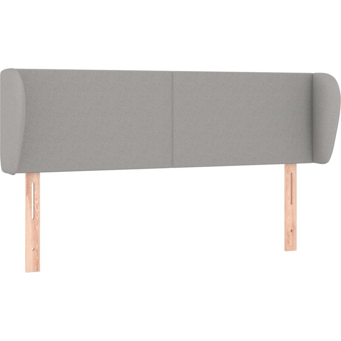 Cabecero cama - mueble cabecero de tela gris claro 147x23x78/88 cm