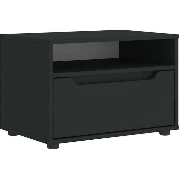 Mueble de tv visnes negro 60x40x38 cm laminado - comfortxl