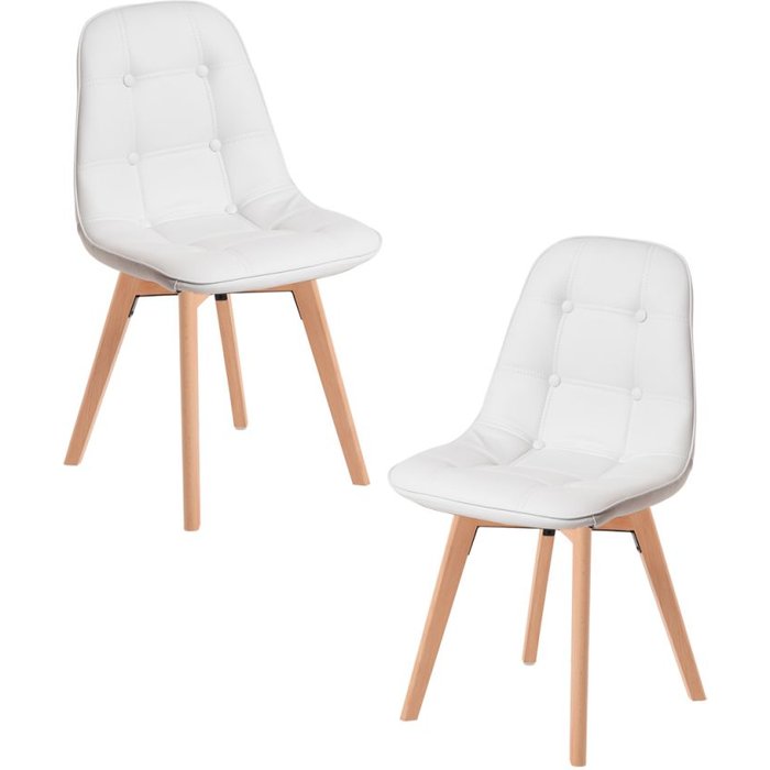 Regalos miguel - packs sillas comedor - pack 2 sillas vorak - blanco