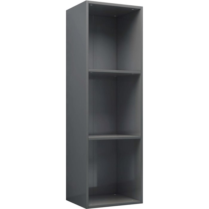 Estantería libros madera contrachapada gris brillo 36x30x114cm – comfortxl