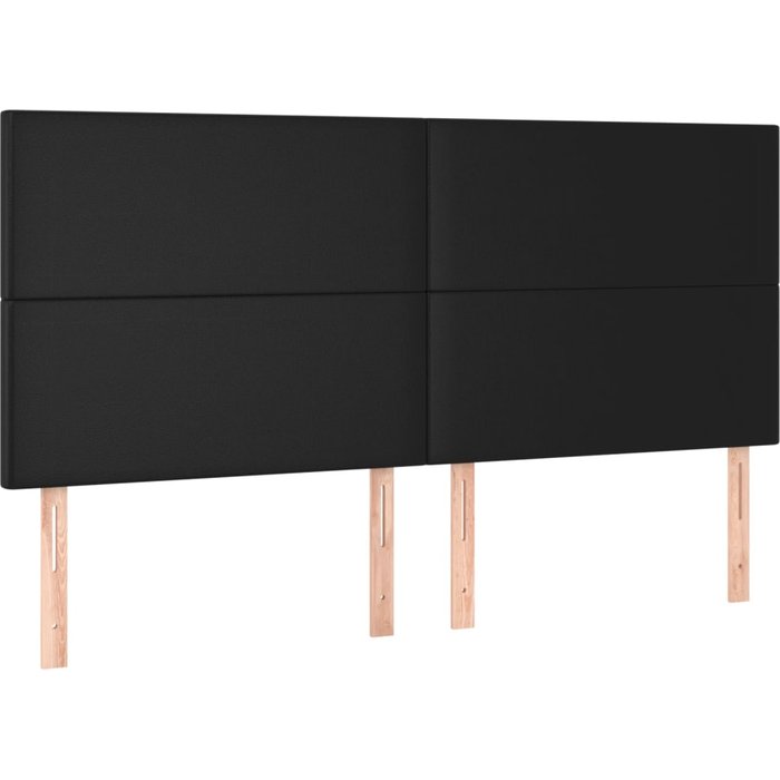 Cabecero de cama - mueble cabecero negro 200x5x118/128 cm piel sintética
