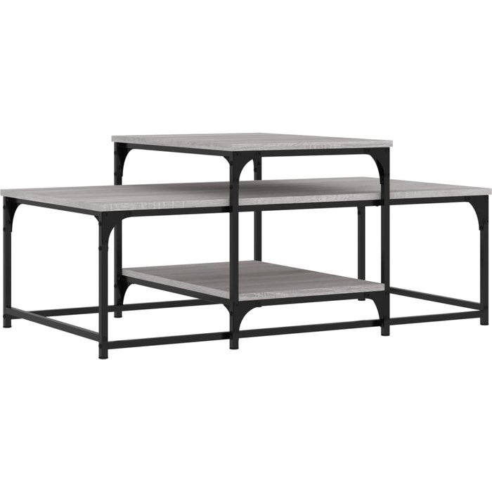 Mesa de centro madera de ingeniería gris sonoma 102x60x45 cm - comfortxl
